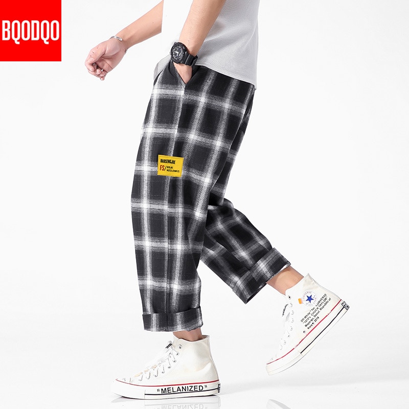 Men's Plaid Joggers Casual Sweatpants