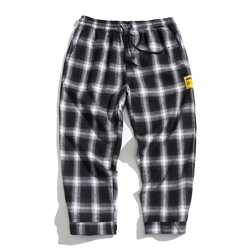 Men's Plaid Joggers Casual Sweatpants