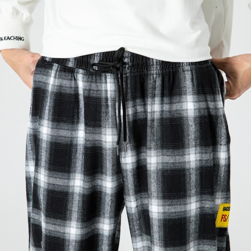 Men's Plaid Joggers Casual Sweatpants