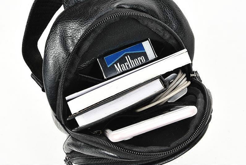 Mens PU Leather Small Chest Bag