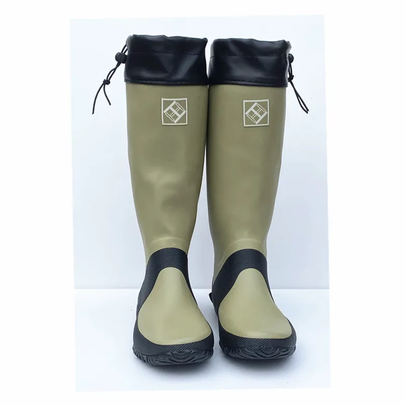 Men's rain boots Tall Waterproof Rubber shoes – Fishing & Gardening Essential with Adjustable Cuffs, Slip-Resistant Sole Men's rain boots Tall Waterproof Rubber shoes – Fishing & Gardening Essential with Adjustable Cuffs, Slip-Resistant Sole