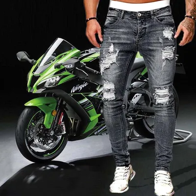 Mens Ripped Skinny Jeans Casual Wear Mens Ripped Skinny Jeans Casual Wear