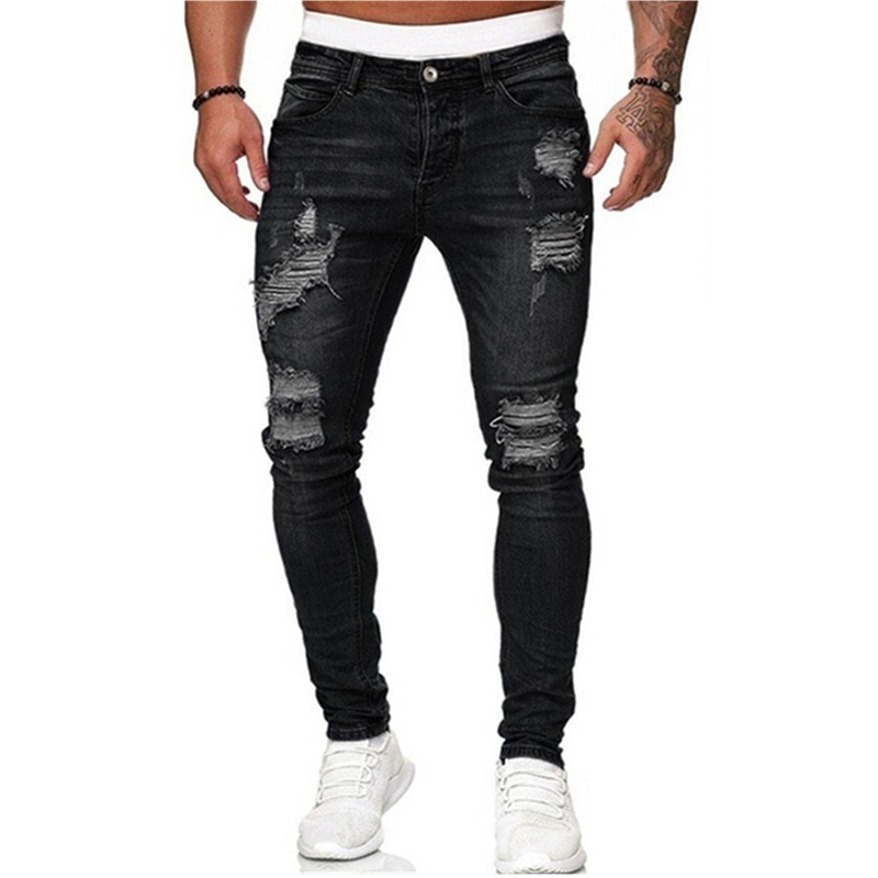 Mens Ripped Skinny Jeans Casual Wear Mens Ripped Skinny Jeans Casual Wear