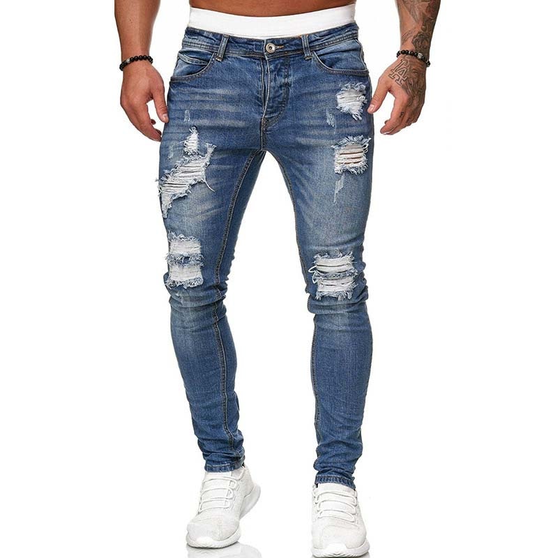 Mens Ripped Skinny Jeans Casual Wear Mens Ripped Skinny Jeans Casual Wear