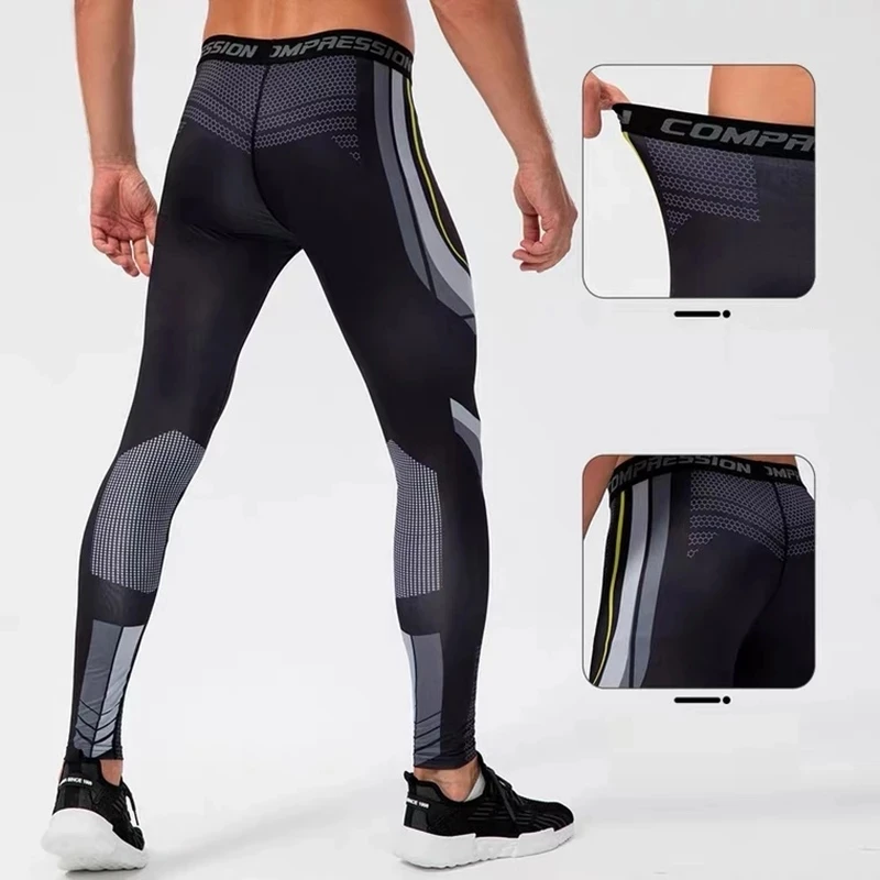 Men's Running Leggings Sportswear Quick Dry Gym Fitness Tights Workout Training Jogging Sports Trousers Compression Men's Running Leggings Sportswear Quick Dry Gym Fitness Tights Workout Training Jogging Sports Trousers Compression