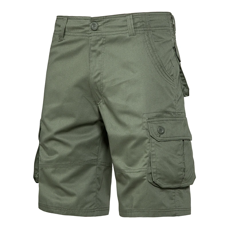 Men's Shorts Loose Large Size Multi-Pocket Overalls Summer Cotton Comfortable Nickel Pants Outdoor Casual Sports Beach
