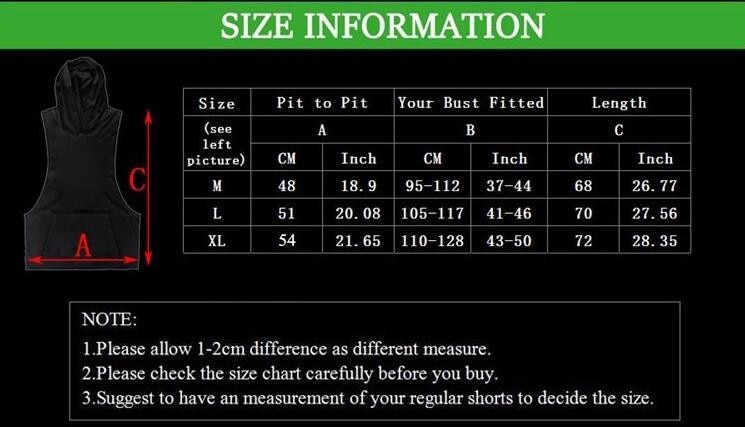 Mens Sleeveless Gym Hoodies Workout Top