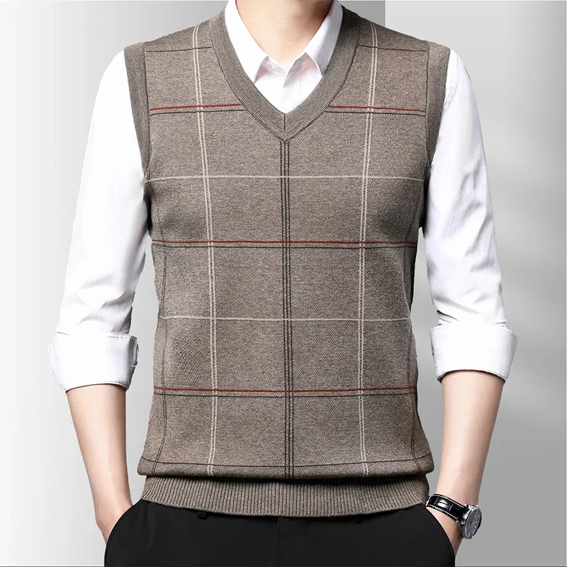 Mens Sleeveless V Neck Sweater