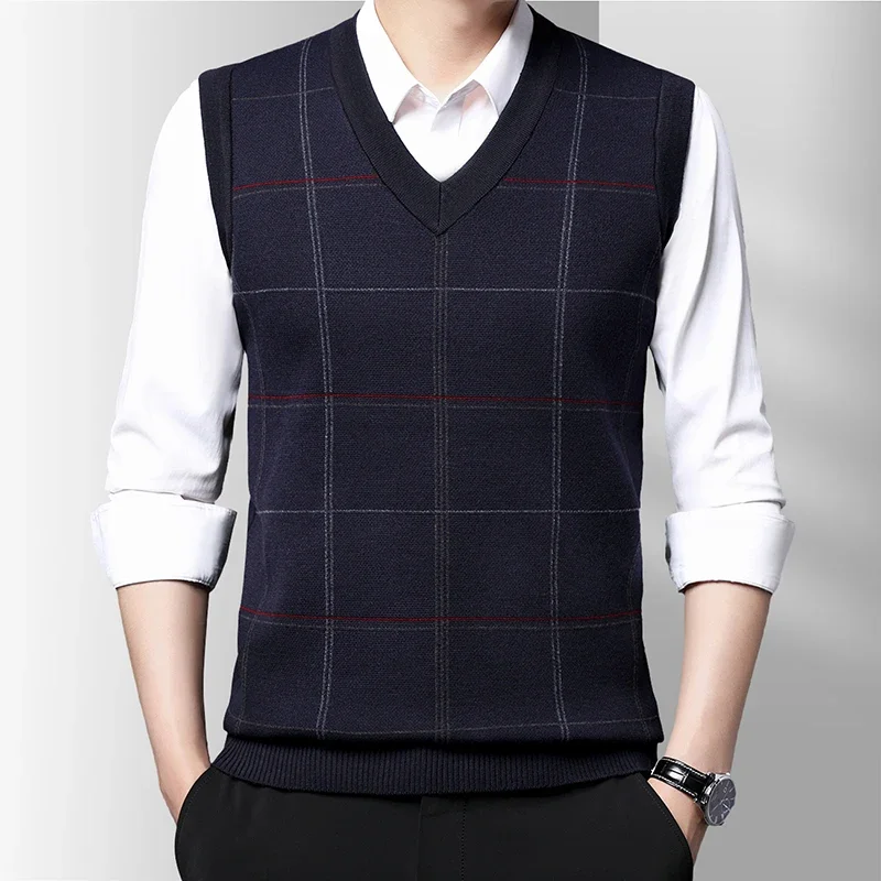 Mens Sleeveless V Neck Sweater