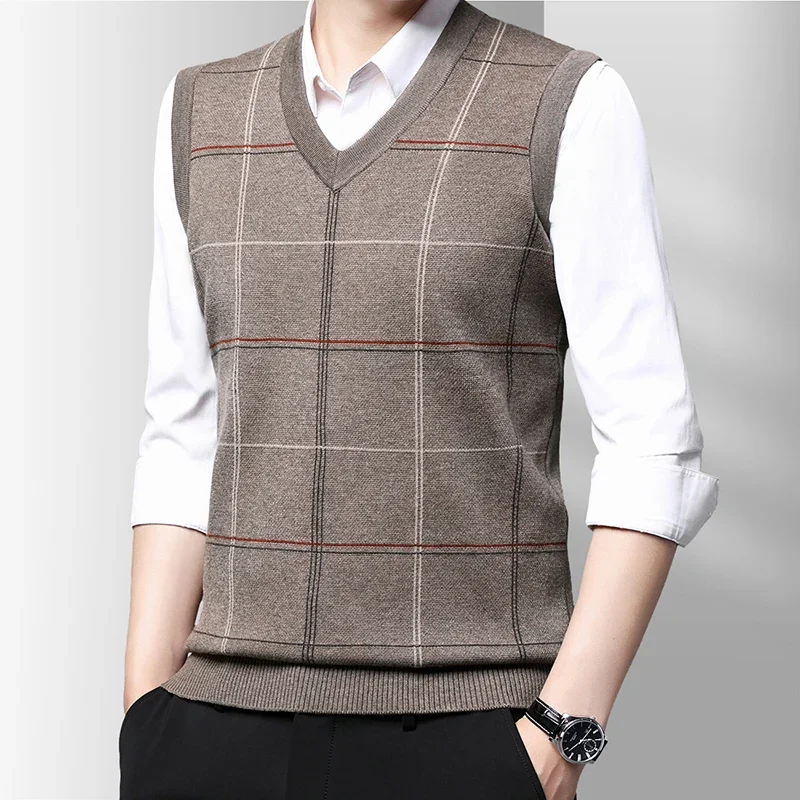 Mens Sleeveless V Neck Sweater