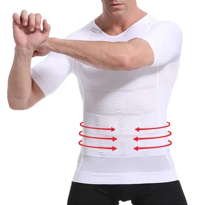 Men's Slimming Shaper Posture Vest Male Tummy Abdomen Corrector Compression Body Modeling Fat Burner Chest Tummy Shirt
