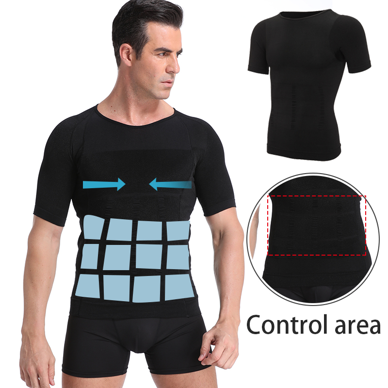Men's Slimming Shaper Posture Vest Male Tummy Abdomen Corrector Compression Body Modeling Fat Burner Chest Tummy Shirt