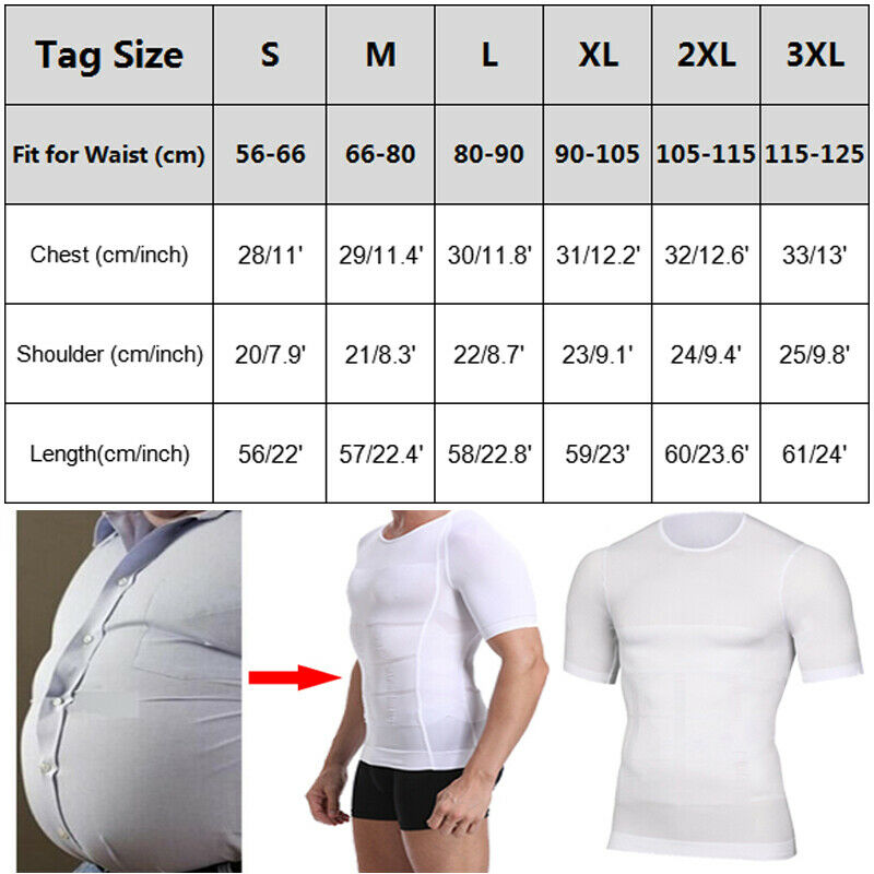 Men's Slimming Shaper Posture Vest Male Tummy Abdomen Corrector Compression Body Modeling Fat Burner Chest Tummy Shirt
