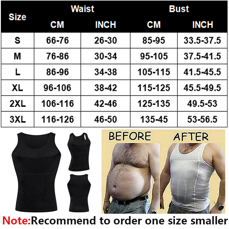 Men's Slimming Shaper Posture Vest Male Tummy Abdomen Corrector Compression Body Modeling Fat Burner Chest Tummy Shirt