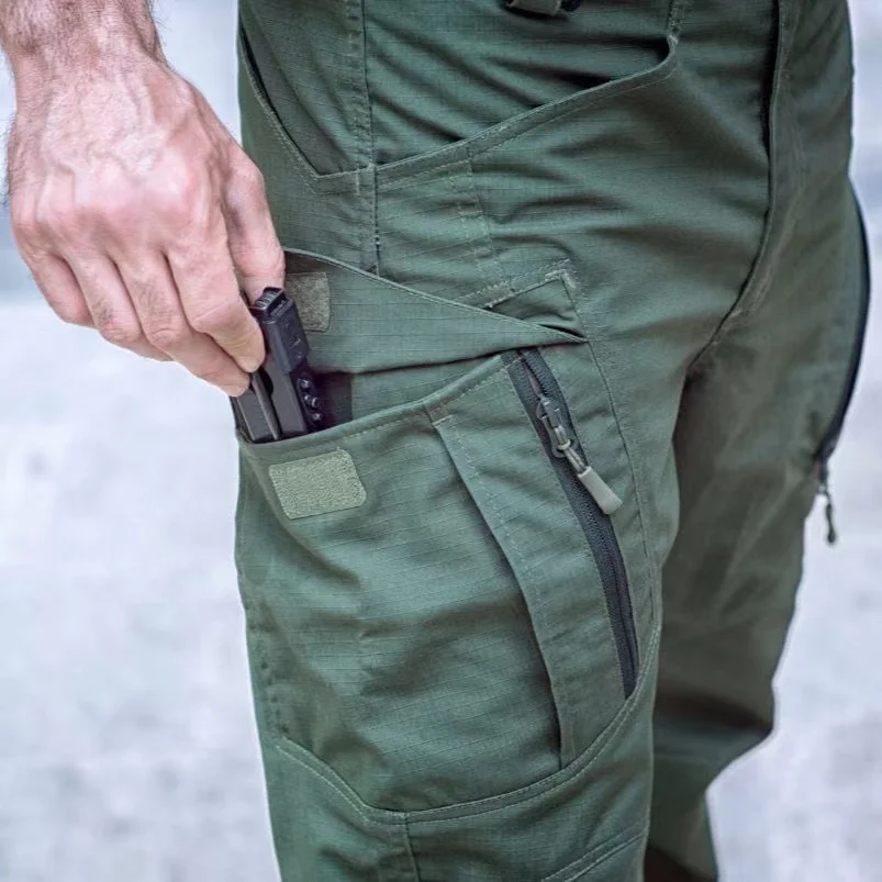 Men's Spring Autumn Tactical Cargo Elastic Pants Combat Trekking Hiking Camping Climbing Run Sport Cycling Work Outdoor