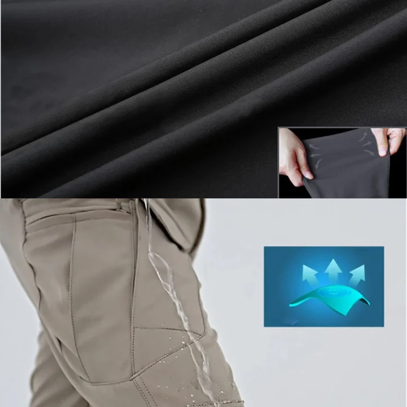 Men's Spring Autumn Tactical Pants Climbing Hiking Camping Fishing Hunting Elastic Trousers Quick Dry Trekking Sports