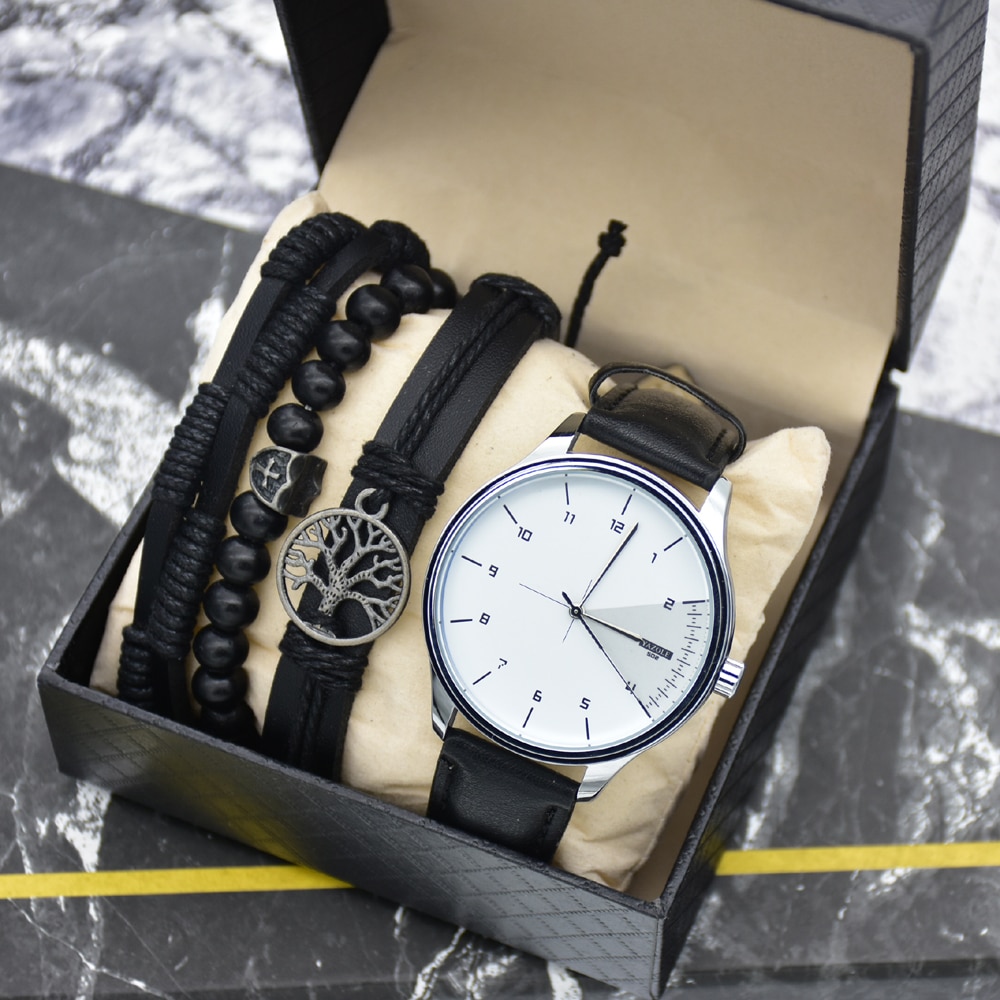 Mens Watch and Bracelet Set Mens Watch and Bracelet Set