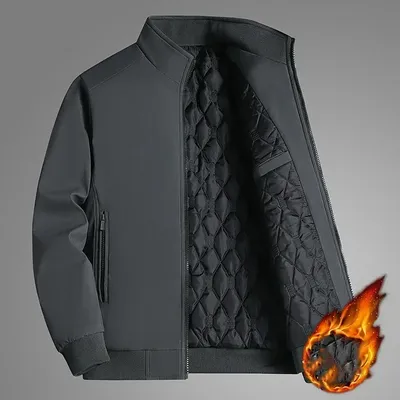 Men's Winter Jacket – Thick, Waterproof, Warm, and Stylish with Stand Collar – Suitable for All Sizes, Including Plus