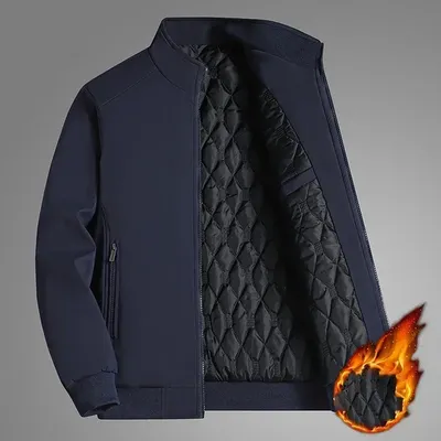 Men's Winter Jacket – Thick, Waterproof, Warm, and Stylish with Stand Collar – Suitable for All Sizes, Including Plus
