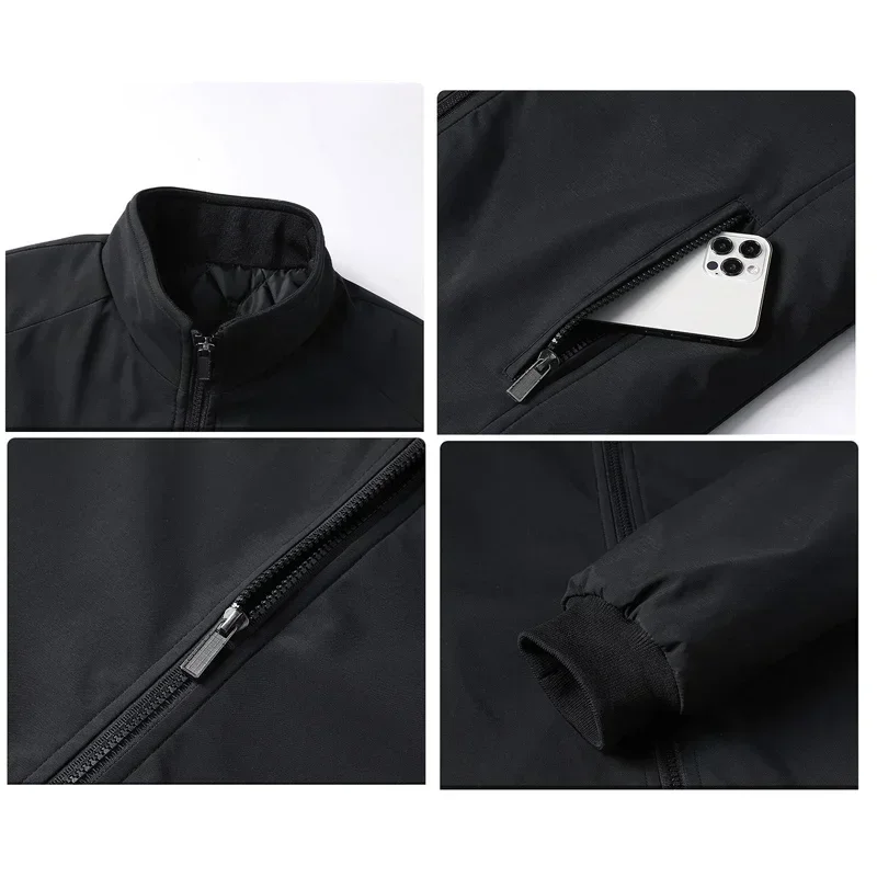 Men's Winter Jacket – Thick, Waterproof, Warm, and Stylish with Stand Collar – Suitable for All Sizes, Including Plus