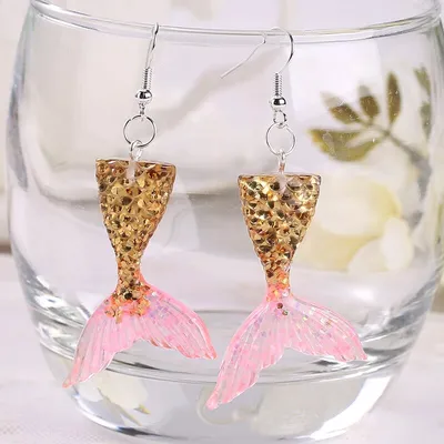 Mermaid Earrings Girls Fashion Jewelry Mermaid Earrings Girls Fashion Jewelry