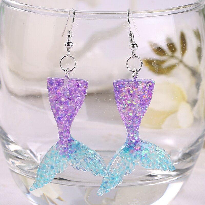 Mermaid Earrings Girls Fashion Jewelry Mermaid Earrings Girls Fashion Jewelry