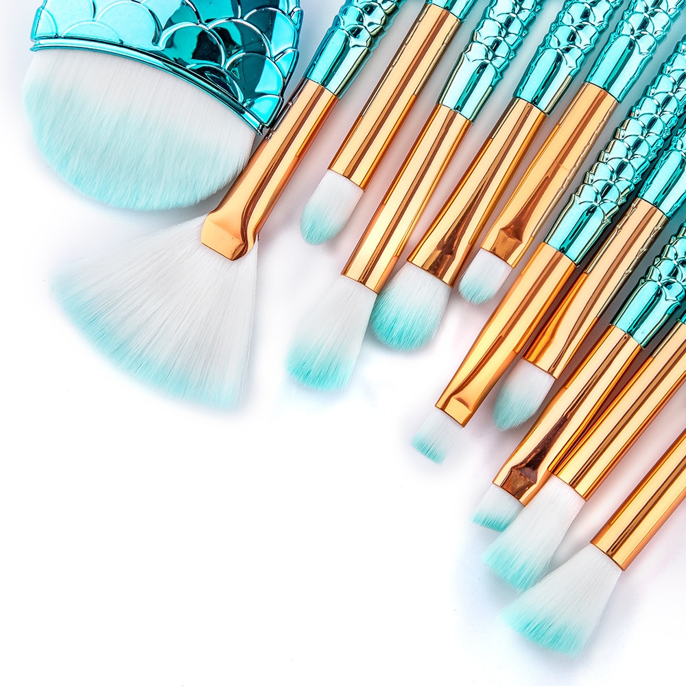 Mermaid Makeup Brush Set Kit (11 pcs) Mermaid Makeup Brush Set Kit (11 pcs)