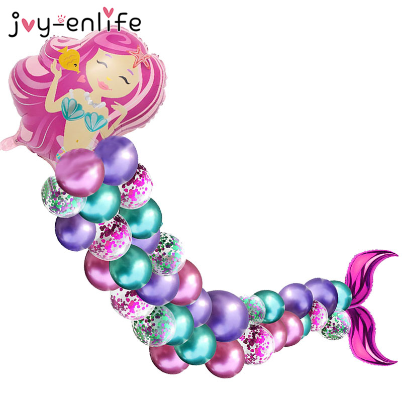 Mermaid Tail Balloon Party Décor (44pcs) Mermaid Tail Balloon Party Décor (44pcs)