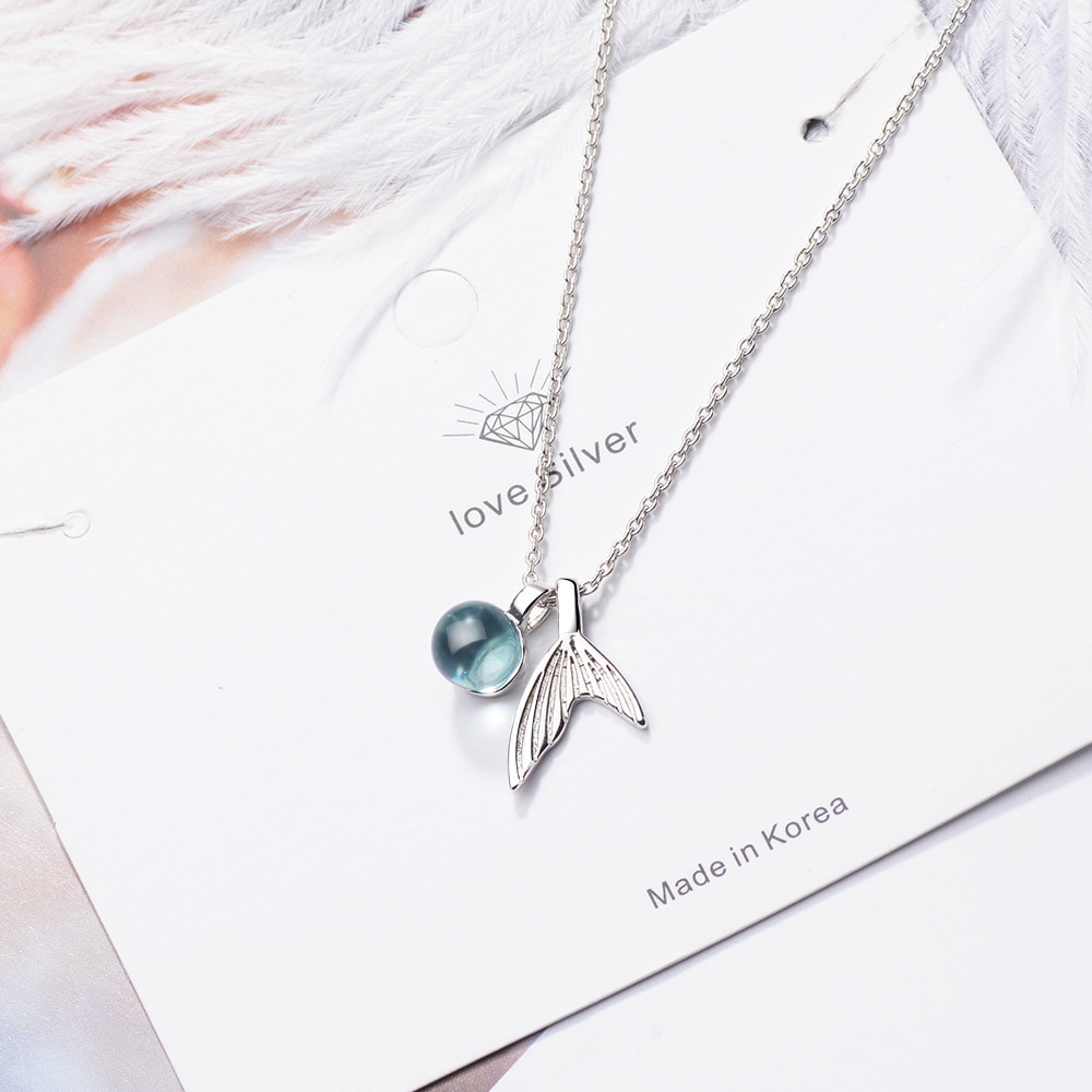 Mermaid Tail Necklace Silver Jewelry Mermaid Tail Necklace Silver Jewelry