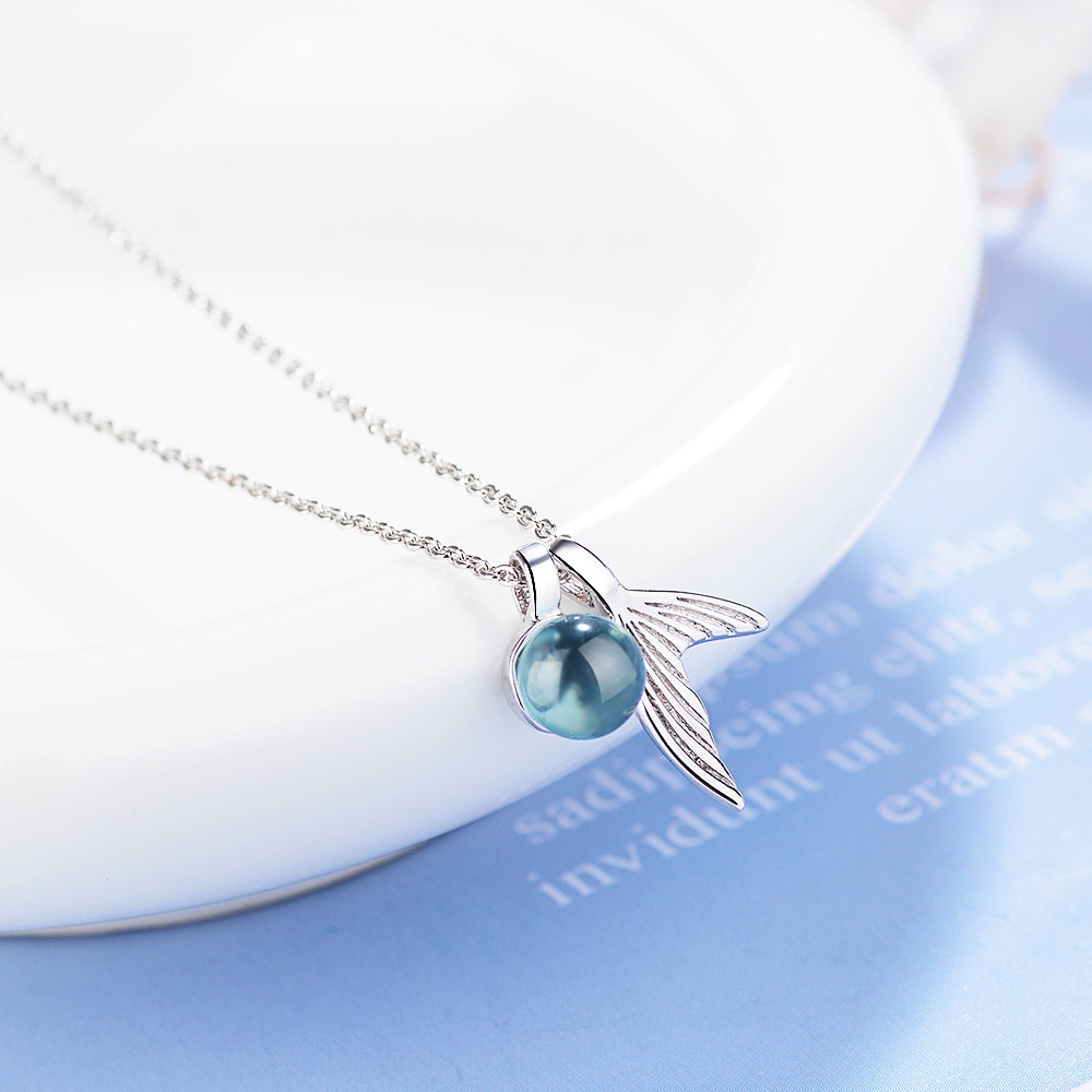 Mermaid Tail Necklace Silver Jewelry Mermaid Tail Necklace Silver Jewelry
