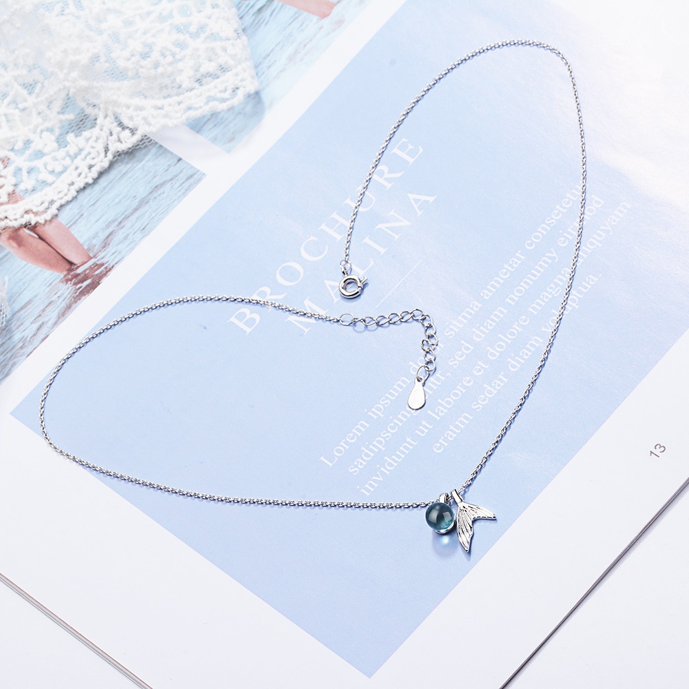 Mermaid Tail Necklace Silver Jewelry Mermaid Tail Necklace Silver Jewelry