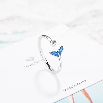 Mermaid Tail Ring with Zircon Stone Mermaid Tail Ring with Zircon Stone