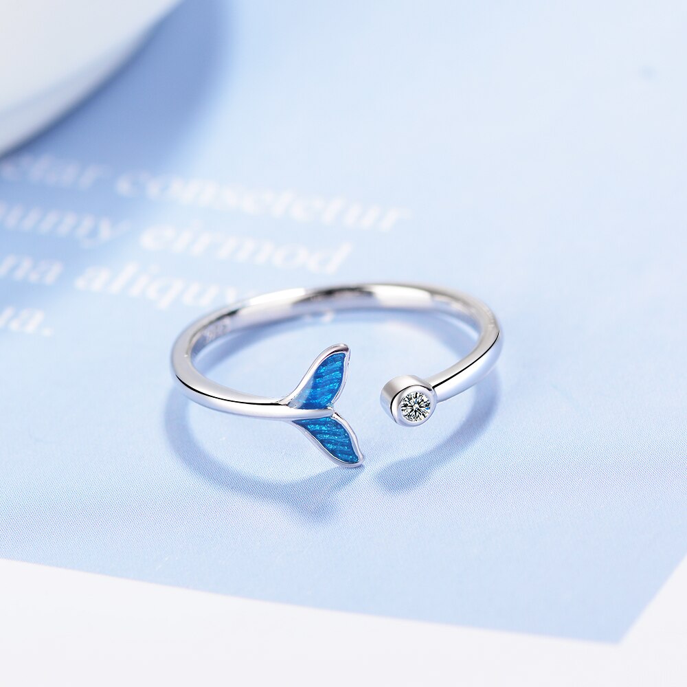 Mermaid Tail Ring with Zircon Stone Mermaid Tail Ring with Zircon Stone