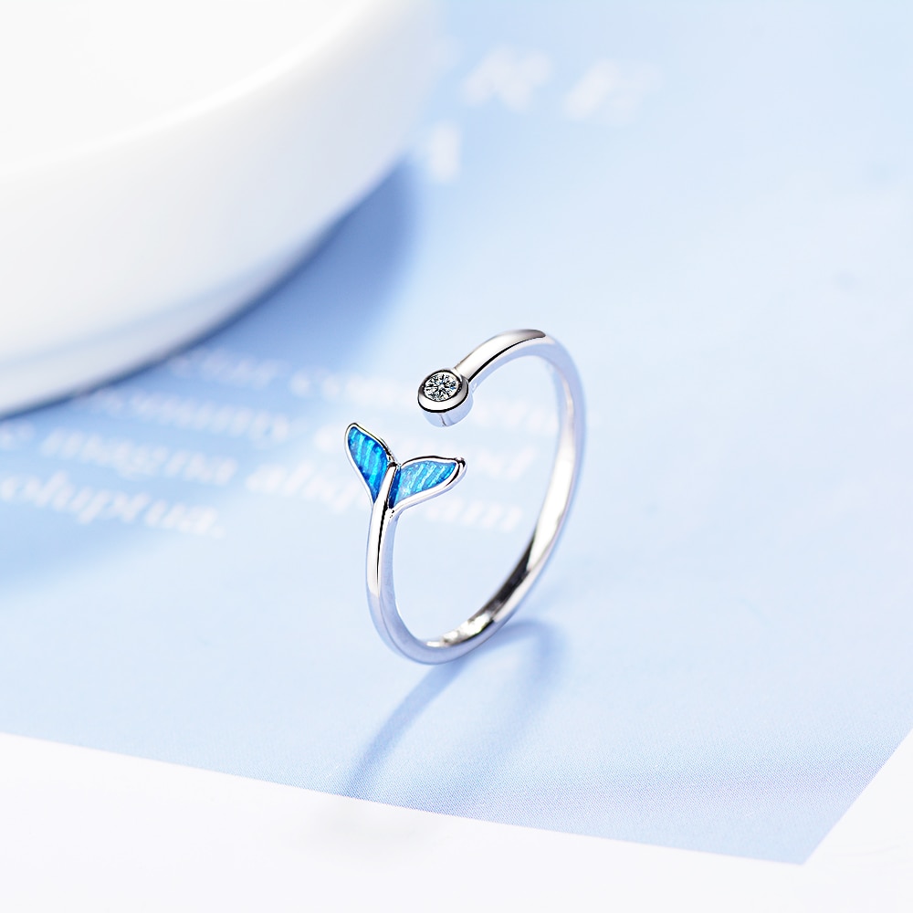 Mermaid Tail Ring with Zircon Stone Mermaid Tail Ring with Zircon Stone