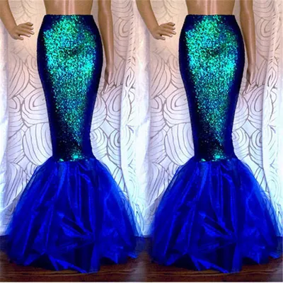 Mermaid Tail Skirt Costume for Adults
