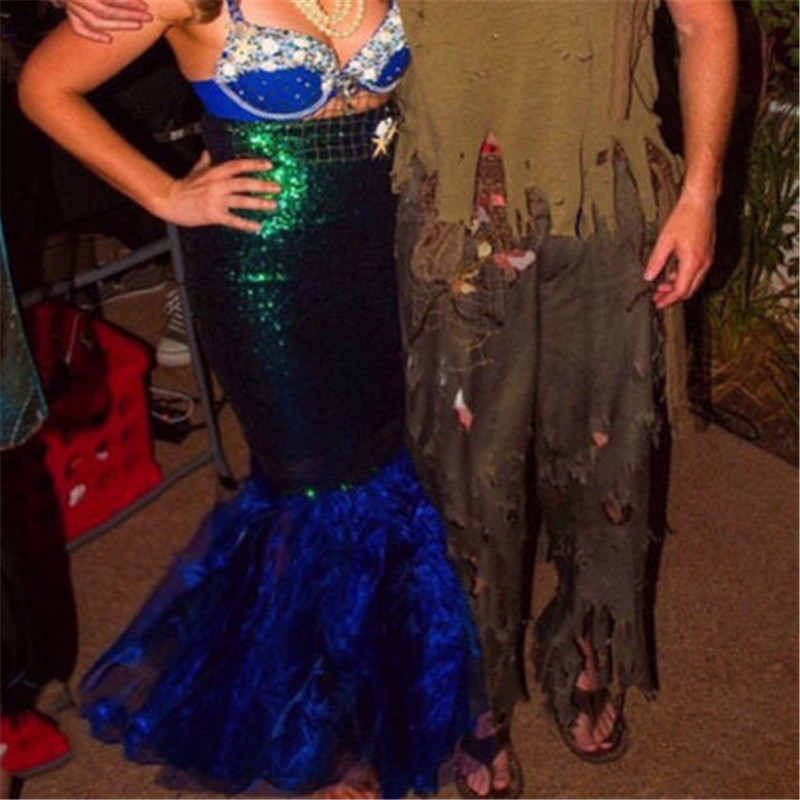 Mermaid Tail Skirt Costume for Adults
