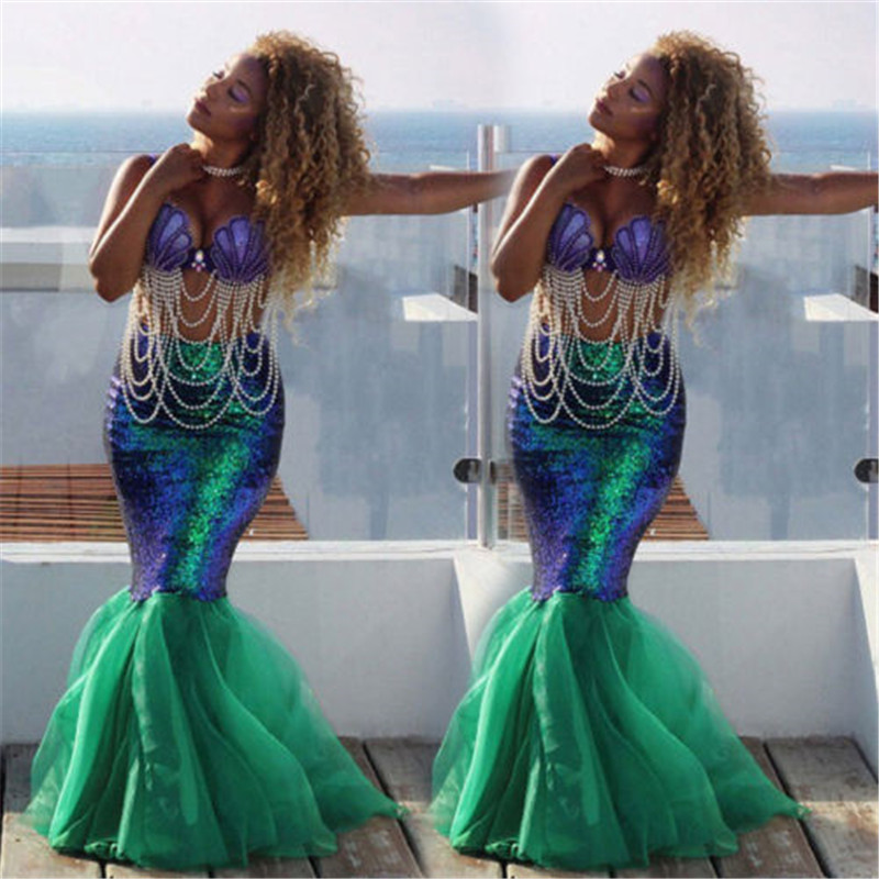 Mermaid Tail Skirt Costume for Adults