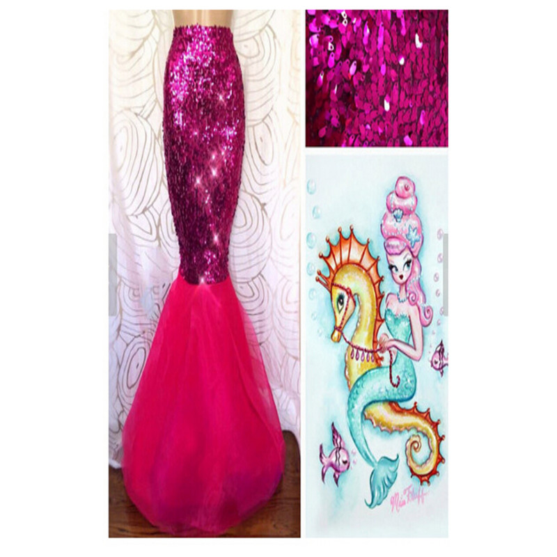 Mermaid Tail Skirt Costume for Adults