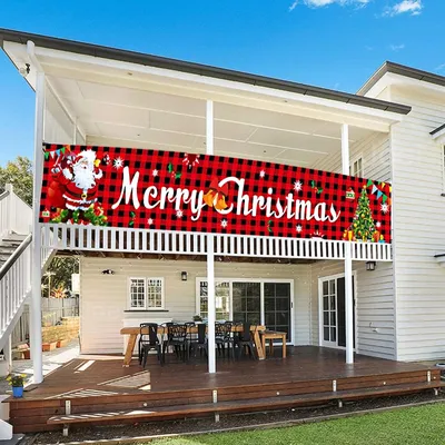 Merry Christmas Banner Outdoor Decor