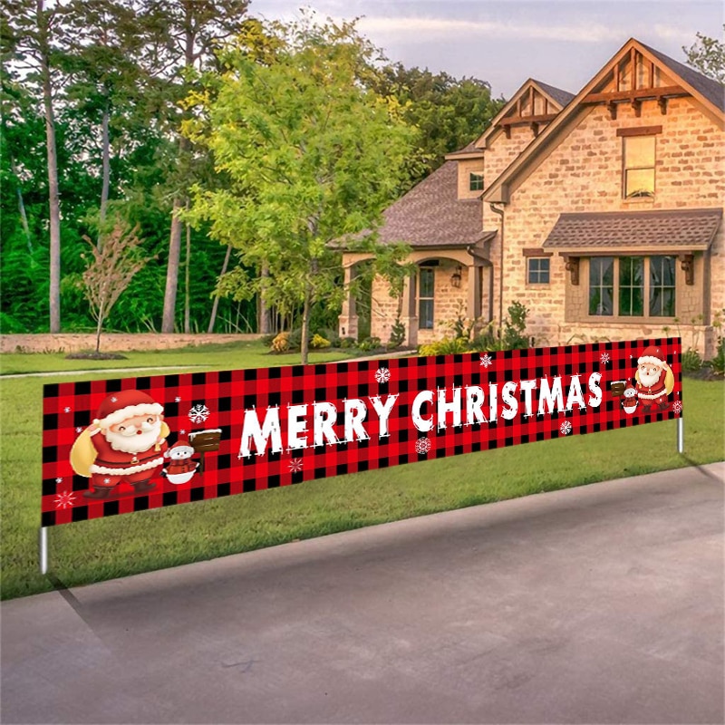Merry Christmas Banner Outdoor Decor