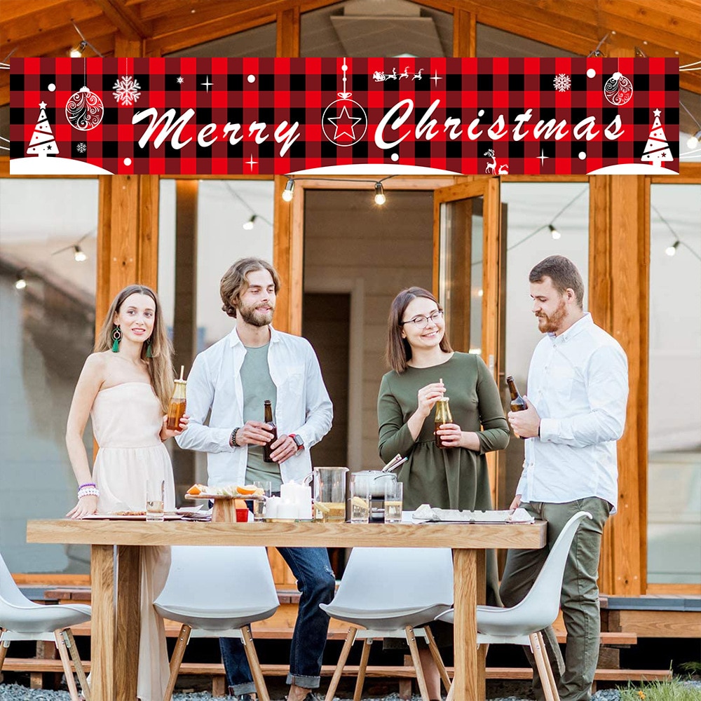 Merry Christmas Banner Outdoor Decor
