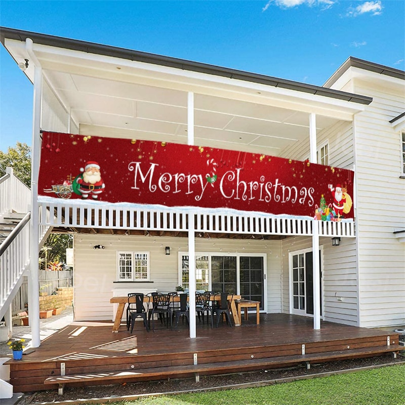 Merry Christmas Banner Outdoor Decor