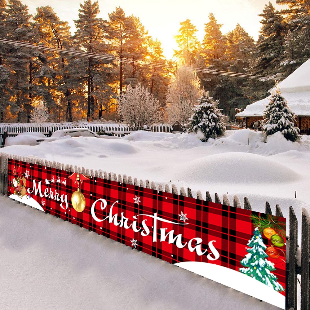 Merry Christmas Banner Outdoor Decor