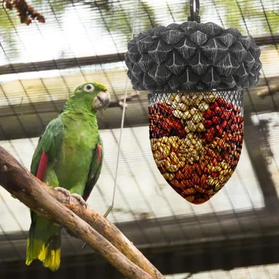 Mesh Bird Feeder Acorn-Shaped Dispenser Mesh Bird Feeder Acorn-Shaped Dispenser