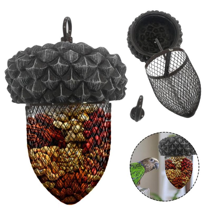 Mesh Bird Feeder Acorn-Shaped Dispenser Mesh Bird Feeder Acorn-Shaped Dispenser