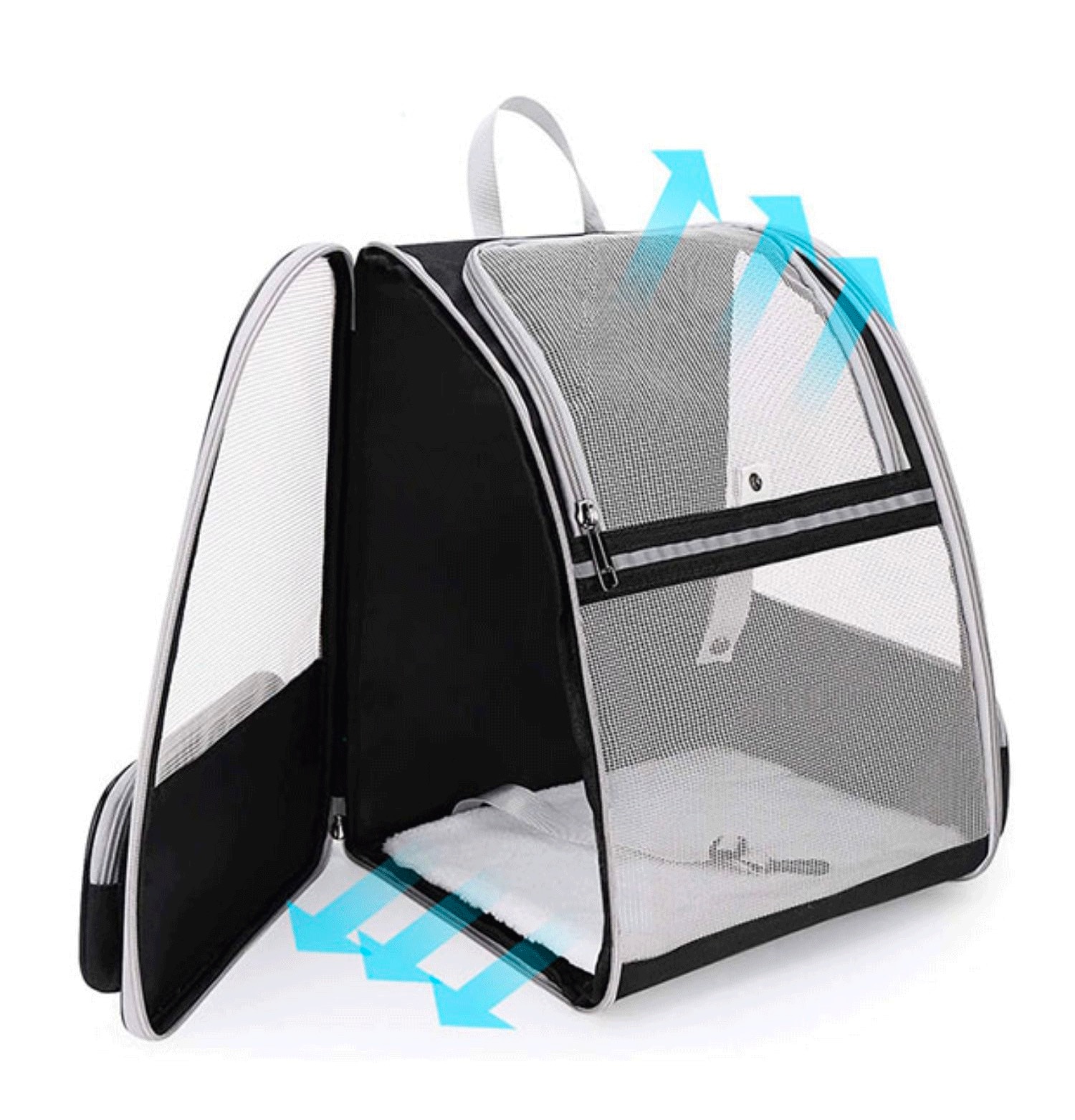 Mesh Cat Carrier with Seatbelt