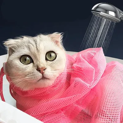 Mesh Drawstring Cat Restraint for Grooming Mesh Drawstring Cat Restraint for Grooming