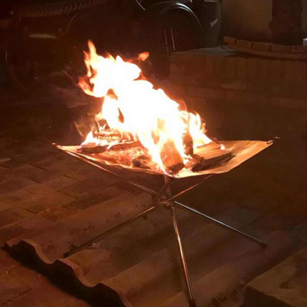 Mesh Fire Pit Portable Campfire Rack
