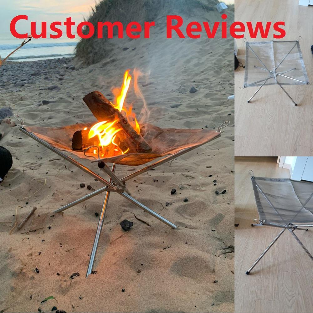 Mesh Fire Pit Portable Campfire Rack