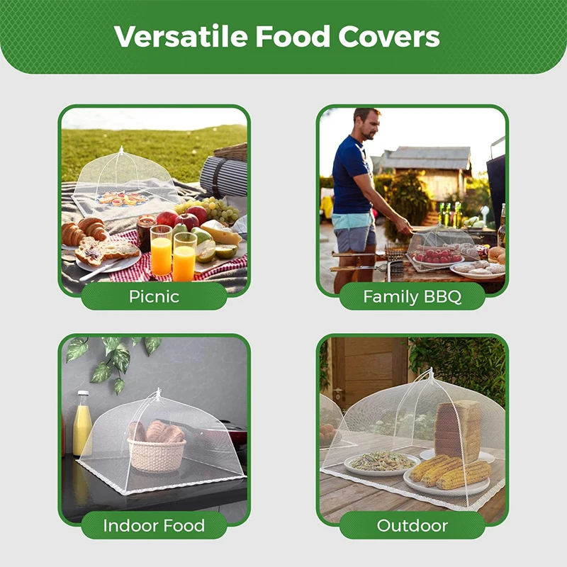 Mesh Food Tent Reusable and Collapsible Food Net For Outdoors Large and Tall Mesh Food Covers Tent Umbrella